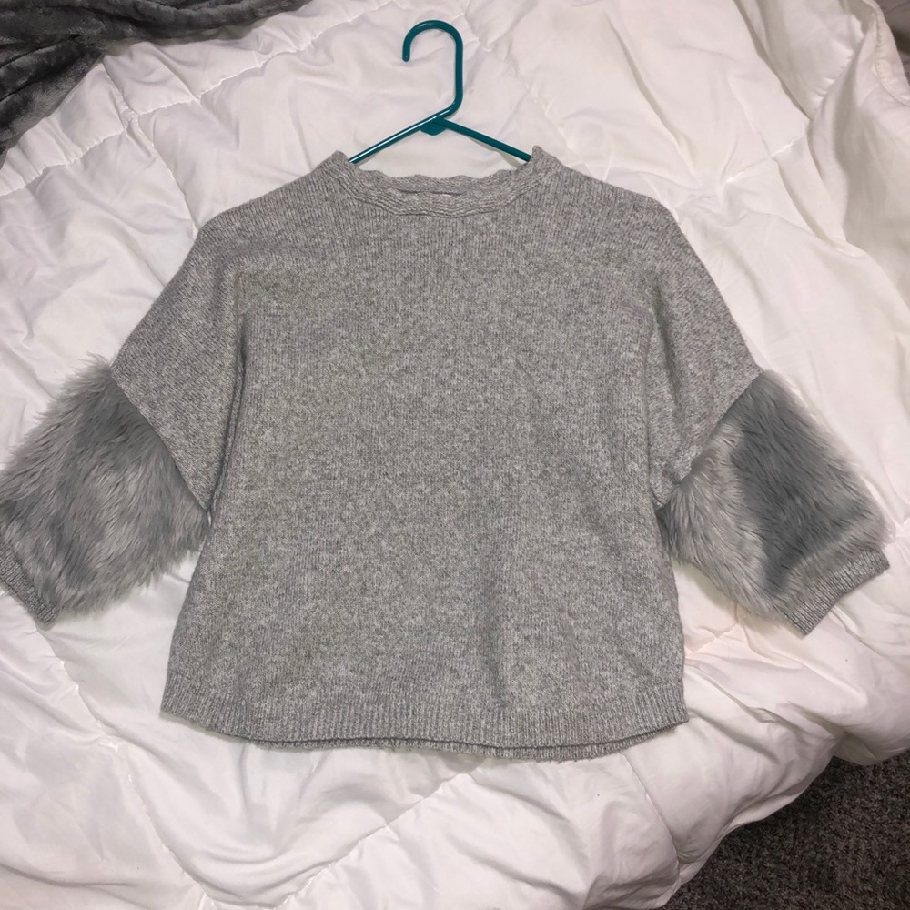 Grey fashion sweater